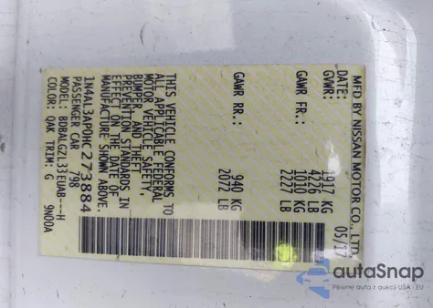 2017 Nissan Altima 2.5 S from USA, damaged, VIN 1N4AL3AP0HC273884